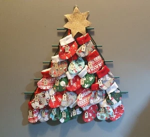 Christmas Tree Advent Calendar - handcrafted - wall or door hanging - reusable - Picture 1 of 1