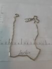 Early 1999s Fancy  Pocket watch chain 15 inches, Silver Tone,,used as pictured