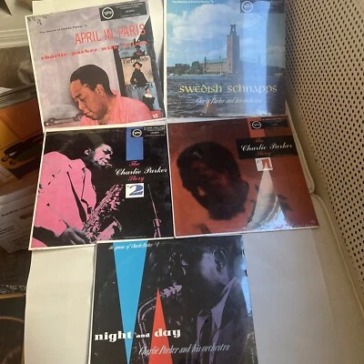 5 VTG Sealed The Charlie Parker Story #2, Swedish, & Night & Day Vinyl LP Verve - Image 1 of 4
