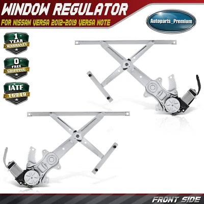 Regulador de ventana eléctrica delantero derecho y derecho 2 piezas con motor para Nissan Versa Versa Note Foto 1 de 4