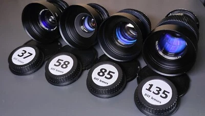 Canon EF ANAMORPHIC PURPLE SET 37 58 85 135 Cinemod Helios 44 Mir 1v Jup9  Jup37 - Image 1 of 4