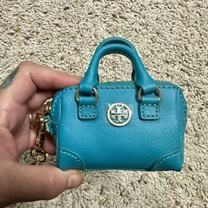 Raro Auténtico Bolso Tory Burch Dije (Verde azulado) - Imagen 1 de 10
