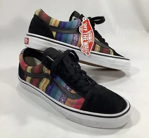 Vintage NOS Deadstock Vans Low Top Woven Multicolor & Black Sneakers US Mens 10 - Picture 1 of 9