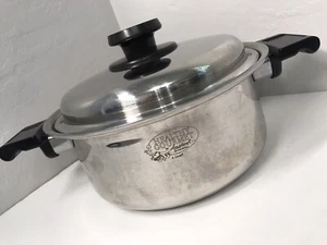 Olla Americraft de 4 cuartos de galón de acero inoxidable EE. UU. con tapa saludable gourmet - Imagen 1 de 9