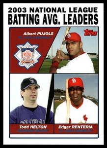 Albert Pujols / Todd Helton / Edgar Renteria LL 2004 Topps Card #343 - Picture 1 of 2