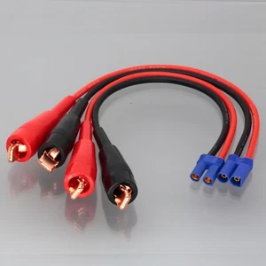 Batería RC EC5 IC5 a 50A Clips de cocodrilo de alta corriente 10 AWG 1 FT cable de carga - Imagen 1 de 7