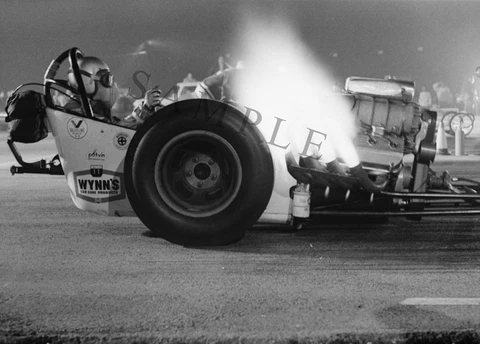 Night Shot Rail Dragster Drag Racing 13x19 Poster Photo 31 Cover