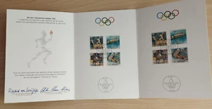 2 x Klappkarten Erstausgabe Olympische Spiele 1992 in Albertville + Barcelona - Bild 1 von 1