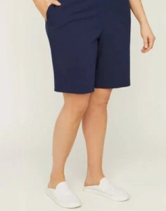 Catherine Suprema Navy Blue Plus Size Pockets Short 4X, 30/32 - Picture 1 of 8