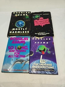 LOT OF 4 VINTAGE 80'S DOUGLAS ADAMS BOOKS SEQUELS TO HITCHHIKERS GUIDE TO GALAXY - Imagen 1 de 8