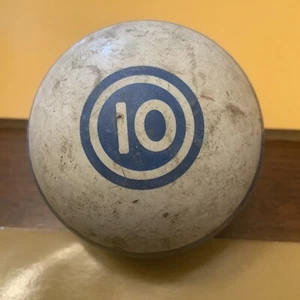 Vtg Billard Pool Ball #10 Blue White Brunswick? Hyatt? Old - Picture 1 of 3