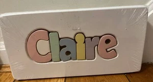 NEW Childs Name Step Stool Claire Colorful Wood - Picture 1 of 1