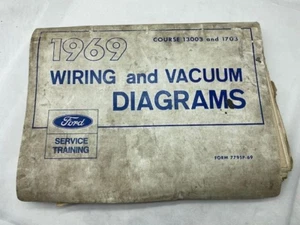 1969 Ford Maverick Wiring Vacuum Diagrams Service Manual Large Format SKUQ - Picture 1 of 1