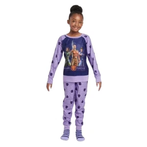 Girls Marvel Black Panther Dora Milaje Pajama Set with Cozy Socks Purple Size XS - Picture 1 of 6