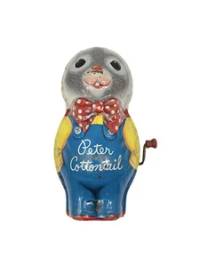 Vintage 1953 Mattel Peter Cottontail Tin Toy Wind Up As Found - Picture 1 of 7