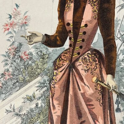 👁Toudouze Anaïs  6 Planches Lithographies la Mode illustrée 1891 mode française - Photo 1/4