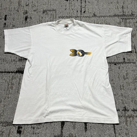 Men's Pittsburgh Penguins Logo Graphic Print 30 Single Stitch Shirt Size XL READ Cover