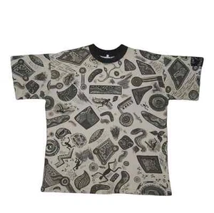 Vintage Indigenous Australia T-shirt M All Over Print AOP Outback Downunder - Picture 1 of 4