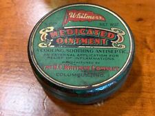 ANTIQUE WHITMER'S OINTMENT TIN & 100 + LETTERPRESS METAL TYPE TRAY LETTERS LOT