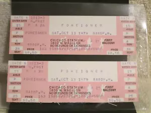 AUSLÄNDER ORIGINAL 2 AUFEINANDERFOLGENDE VOLLSTÄNDIGE UNBENUTZTE TICKETS FÜR SAT 13. OKT 1979 - Bild 1 von 1