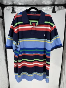 Camisa Polo Golf Ralph Lauren Para Hombre Roja Azul Marino Blanca Rayas Manga Corta 3XLT Alta - Imagen 1 de 5