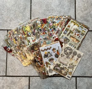 Konvolut Set zum Basteln von 3-D Motive Karten Gestaltung Grußkarten Decoupage - Bild 1 von 1