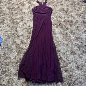 Nightway Damenkleid beere lila Größe 4 durchsichtig Illusion T hoher Schlitz 109 $ - Bild 1 von 6