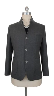 $3575 Fedeli Gray Cashmere Solid Jacket - (FD10120245) - Image 1 of 4