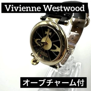 Rare Vivienne Westwood Orb Charm Watch Black Gold - Picture 1 of 12