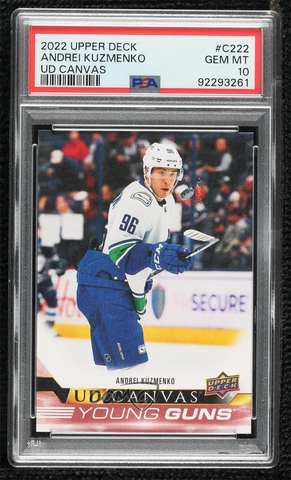 2022 Series 2 UD Canvas Young Guns Andrei Kuzmenko #C222 PSA 10 GEM MT Rookie RC - Image 1 of 2