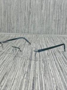 Silhouette 5379 40 6056 Titanium Blue Rimless Eyeglasses 17 135 Frames Only - Imagen 1 de 10