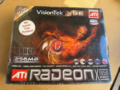 VisionTek ATI Radeon X1950PRO x16 PCIE 256MB GDDR3 XGE Video Card NEW  Sealed - Image 1 of 4