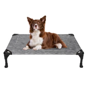 Veehoo® Cooling Elevated Dog Bed Washable Mesh, Medium, Black Silver, Superb - Picture 1 of 9