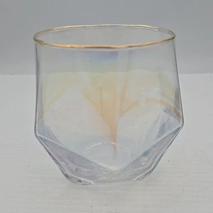 Bicchiere in vetro diamantato - iridescente - 10 oz - Foto 1 di 2
