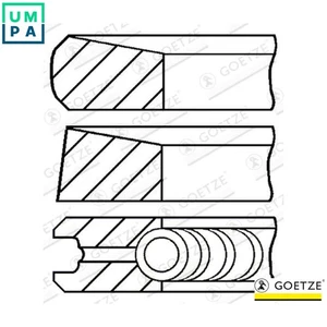 4x PISTON RING KIT 08-287200-00 STD FOR 4D65 T 1.8L 4cyl - Picture 1 of 9