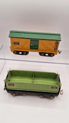 Antique AMERICAN FLYER PRETWAR O GAUGE ORIGINAL  2 CARS LOT - Image 1 of 4