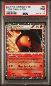 *PSA 9* Typhlosion Prime 2010 Pokemon HeartGold & SoulSilver Spanish #110 Holo - Picture 1 of 3
