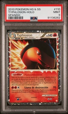 *PSA 9* Typhlosion Prime 2010 Pokemon HeartGold & SoulSilver Spanish #110 Holo - Image 1 of 3