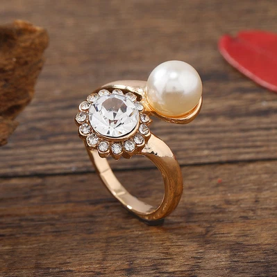 Berloque anel de pérola branca genuína mar do sul natural 10 mm - Imagem 1 de 2