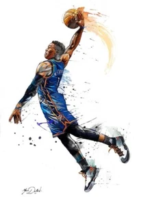 Westbrook ENTERBAY UPPER DECK UDA Thunder NBA MOTION MASTERPIECE Poster - Bild 1 von 1
