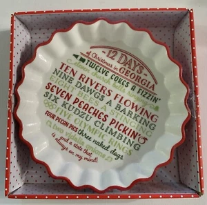 Piatto torta ceramica 8" cottura 12 giorni di Natale in Georgia nuovo con scatola - Foto 1 di 3
