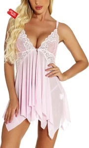 Women Lingerie for Women Lace Teddy Chemise Nightie Fairy Dress Sleepwear - Picture 1 of 13