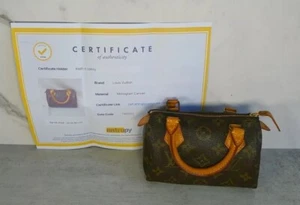 Authenticated Louis Vuitton LV Vintage Monogram Nano Speedy Mini w/ COA - Picture 1 of 10