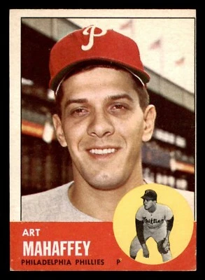1963 Topps Baseball #385 Art Mahaffey VG/EX *d3 - Image 1 of 2