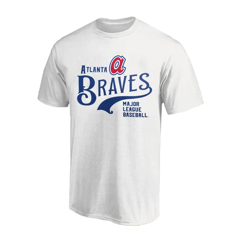 Atlanta Braves Baseball Team Logo Team T-Shirt White Gift For Fans All Size Cover