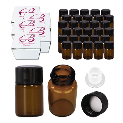 EE. UU. 60 Botellas 2ML Aceite Esencial Perfume Muestra Botella de Vidrio con Reductores Foto 1 de 4