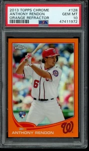 2013 Topps Chrome #128 Anthony Rendon Orange Refractor PSA 10 Gem Mint RC Rookie - Picture 1 of 2