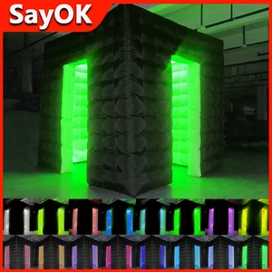 LED 360 2 Doors Photo Booth Enclosure Inflatable Backdrop Inflatable Photo Booth - Picture 1 of 12