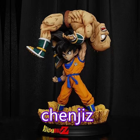 New Anime 10cm Dragon Ball Son Goku VS Nappa PVC Toy model statue No Box Cover