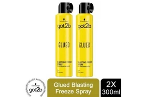 2pk Schwarzkopf got2b Glued Blasting Freeze Hair Spray For Screaming Hold, 300ml - Picture 1 of 1